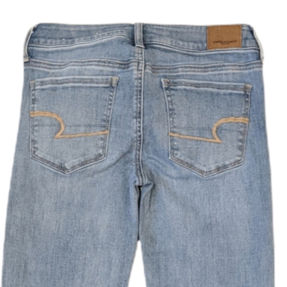 AMERICAN Eagle light wash skinny jeans sz 2 Long - Picture 6 of 10